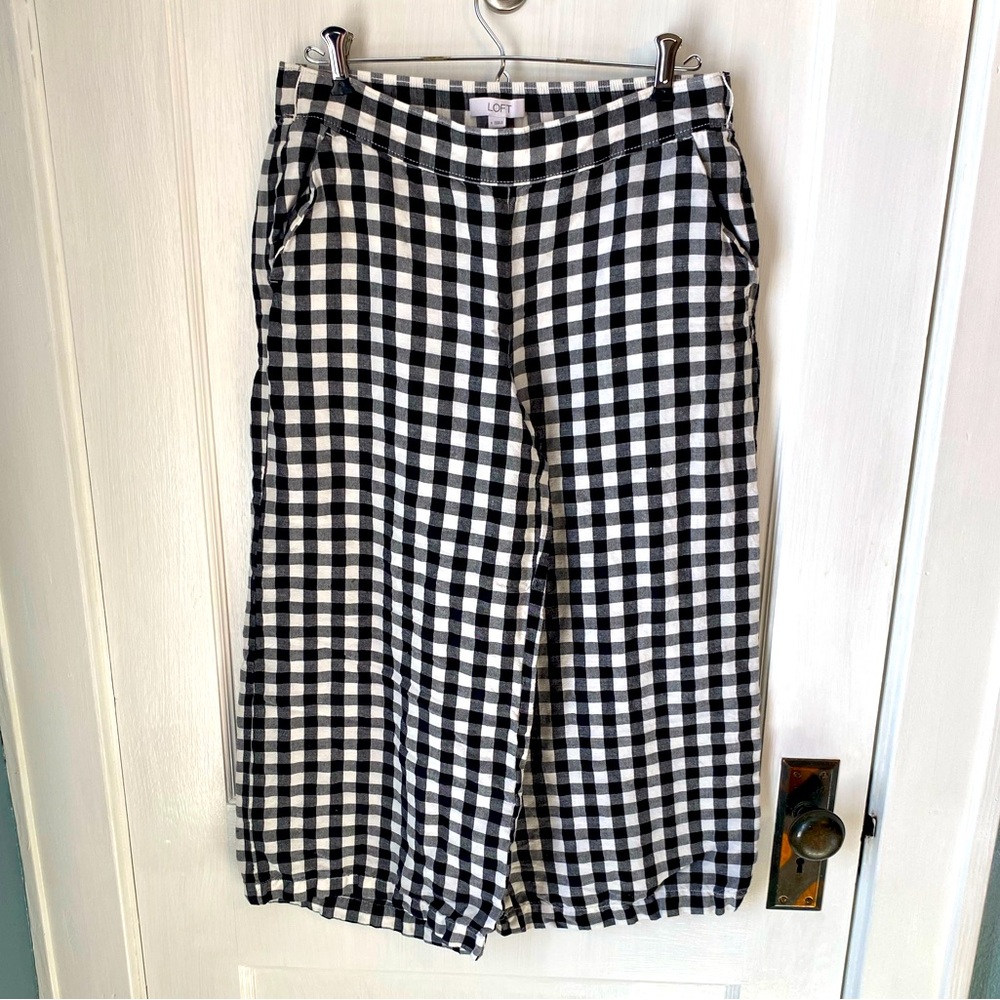 Black and white plaid pants